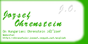 jozsef ohrenstein business card